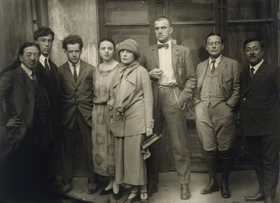 Group Portrait (Tamiji Najito, Boris Pasternak, Sergei Eisenstein, Olga Trejakova, Lili Brik, Vladimir Mayakovsky, and the Soviet Diplomat Voznesensky), Moscow, 1924 (gelatin silver print) by Unknown